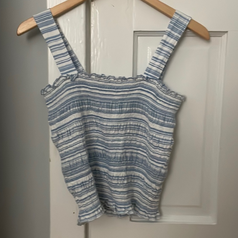 BP Size Small Blue and White tight tank top